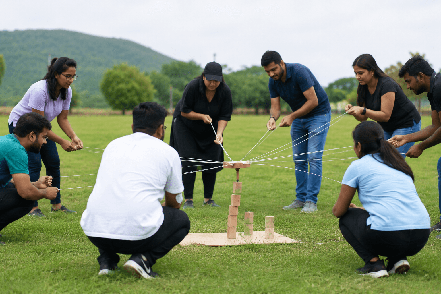 Outdoor team building activities for corporate employees in Pune