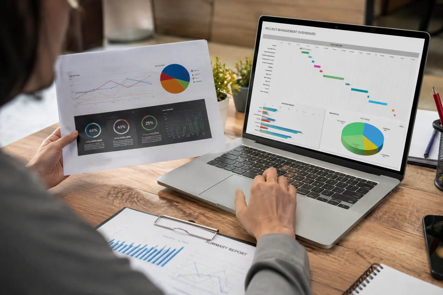 Predictive analytics improving corporate team performance through data-driven team building.