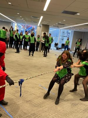 Corporate-friendly Squid Game inspired team building activity focused on strategy, teamwork, and excitement.